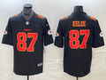 Men's Kansas City Chiefs Travis Kelce #87 Black Fashion Game Jersey1