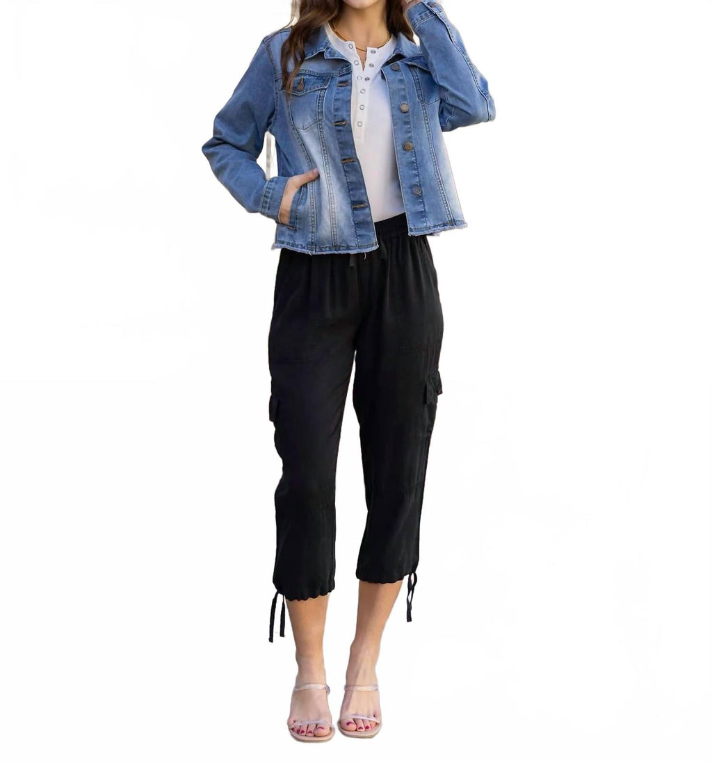 Mid Wash Denim Jacket In Blue