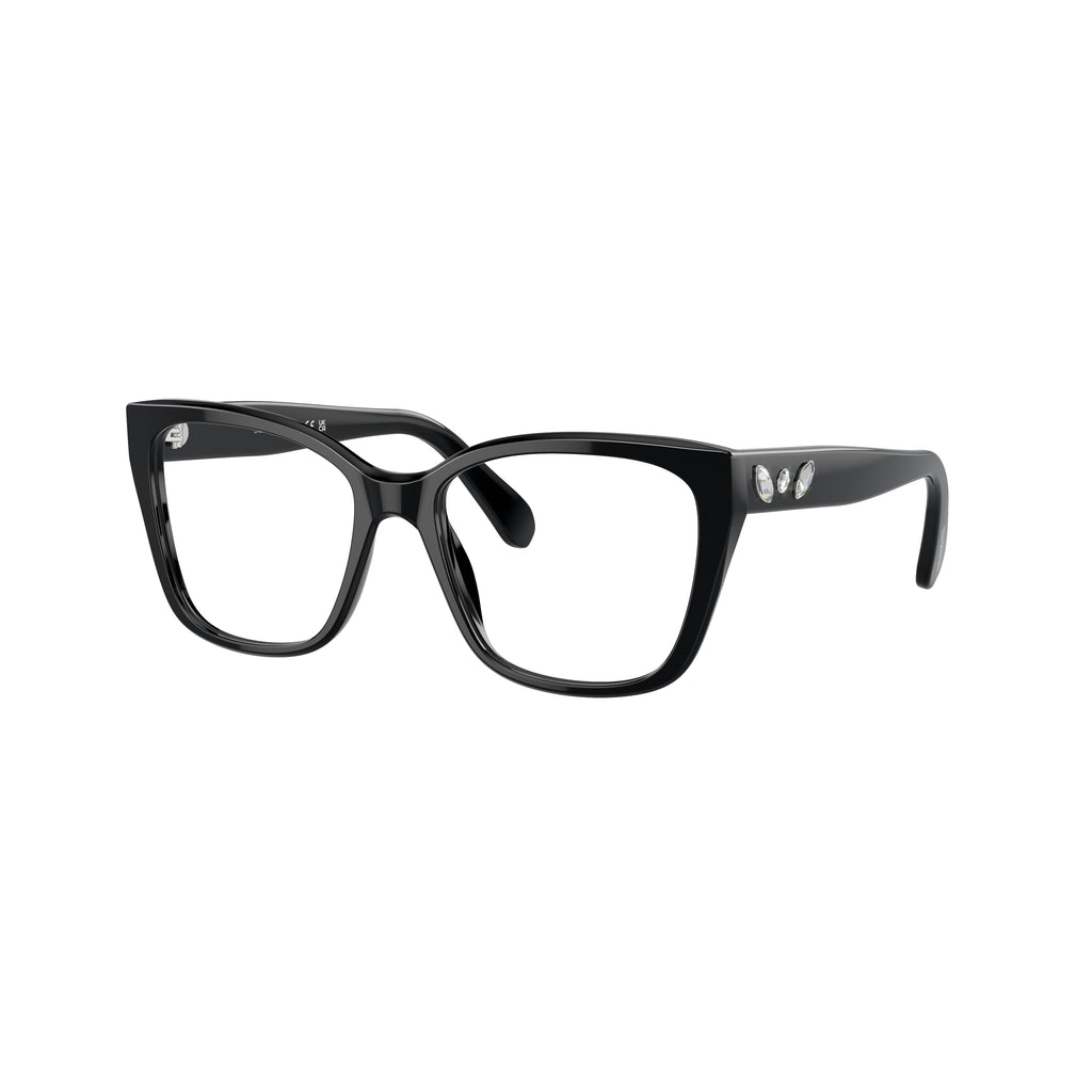 0Sk2008 Oversized Square Frame Eyeglasses with Crystal Embellishments