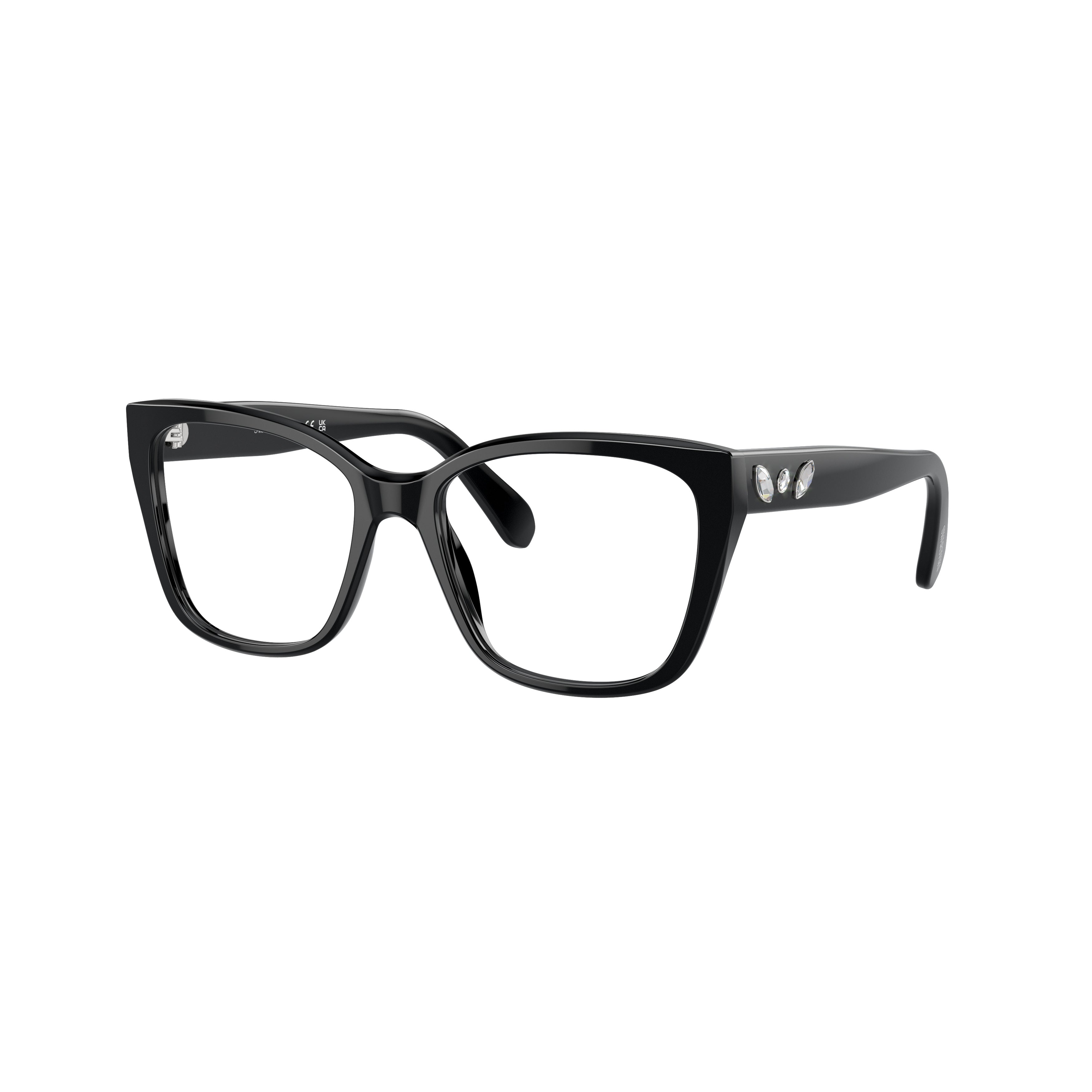 0Sk2008 Oversized Square Frame Eyeglasses with Crystal Embellishments