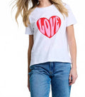 Hello Love Tee Top In White