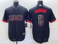 Men's Cincinnati Reds Joe Morgan #8 Black 2023 City Connect Replica Player Jersey1