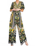 Coastal Breeze Woven Jumpsuit In Black