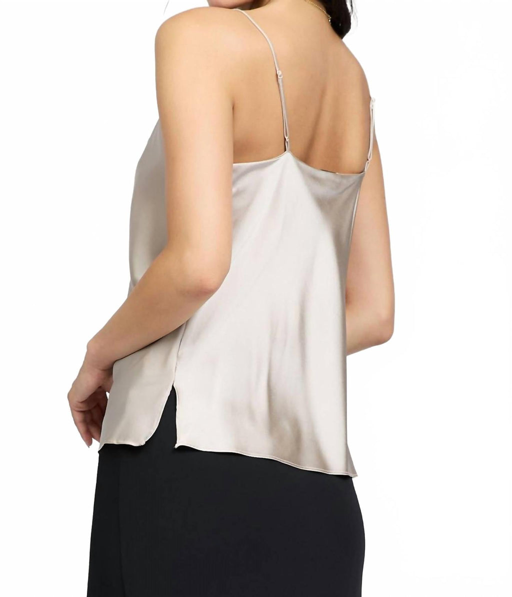 Marjorie Silk Cami Top In Champagne