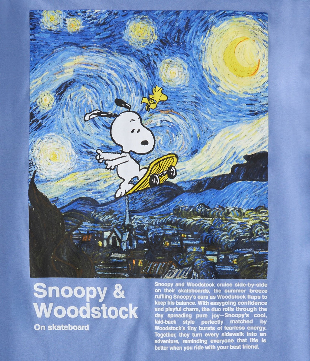 Aeropostale Snoopy The Starry Night Relaxed Graphic Tee