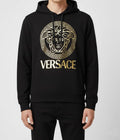 Medusa Cotton Hoodie In Black
