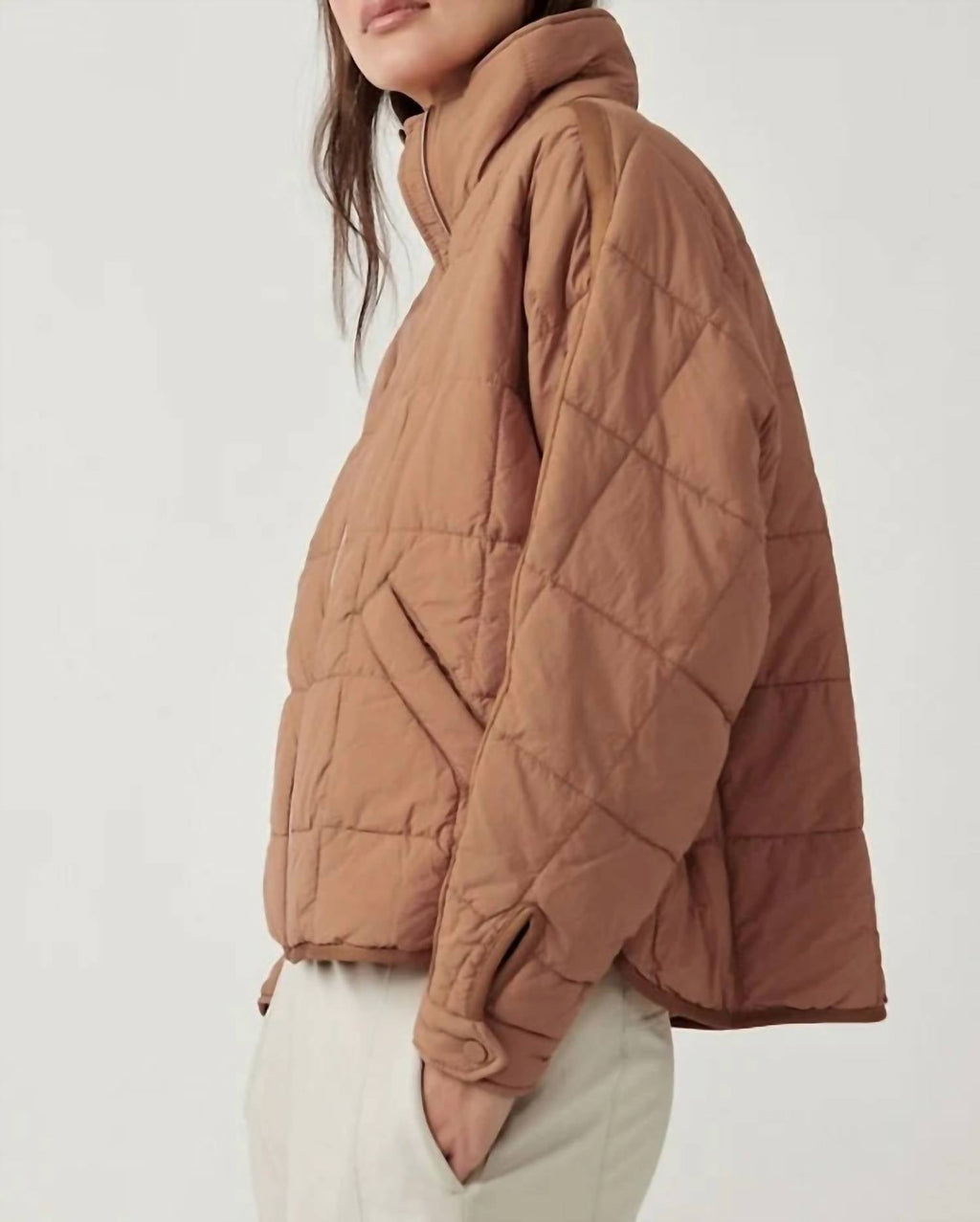 Pippa Packable Puffer Jacket In Twig