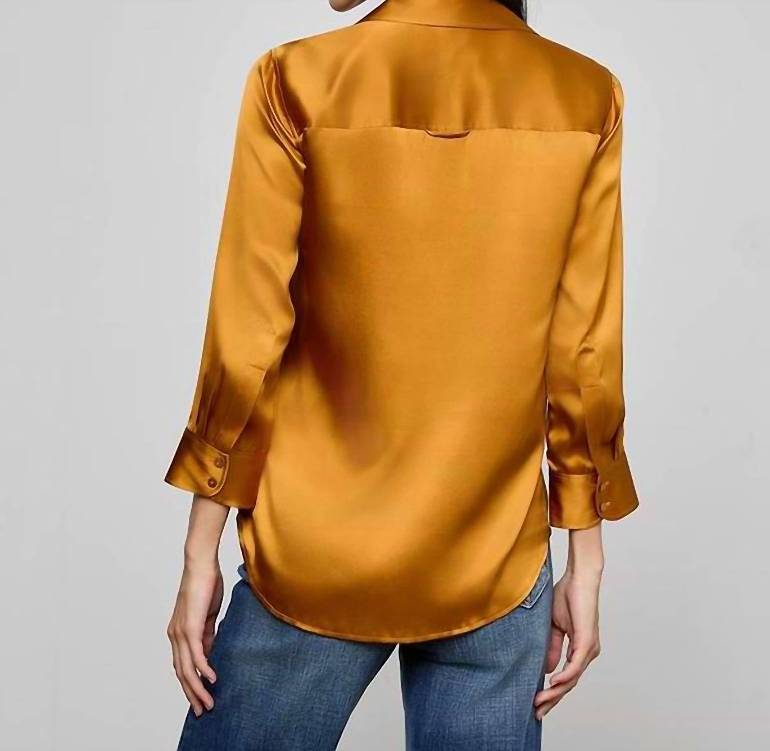 Dani Silk Blouse In Dijon