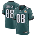 Men's Philadelphia Eagles Dallas Goedert #88 Midnight Green Super Bowl LIX Game Player Jersey1