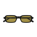 Rectangular Frame Sunglasses With Olive Green Lenses