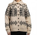 Merino Fair Isle Jacket In Ivory Combo