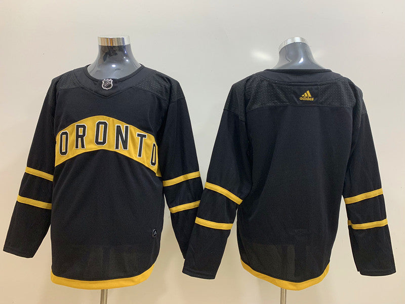 Men's Toronto Maple Leafs Black Blank jersey