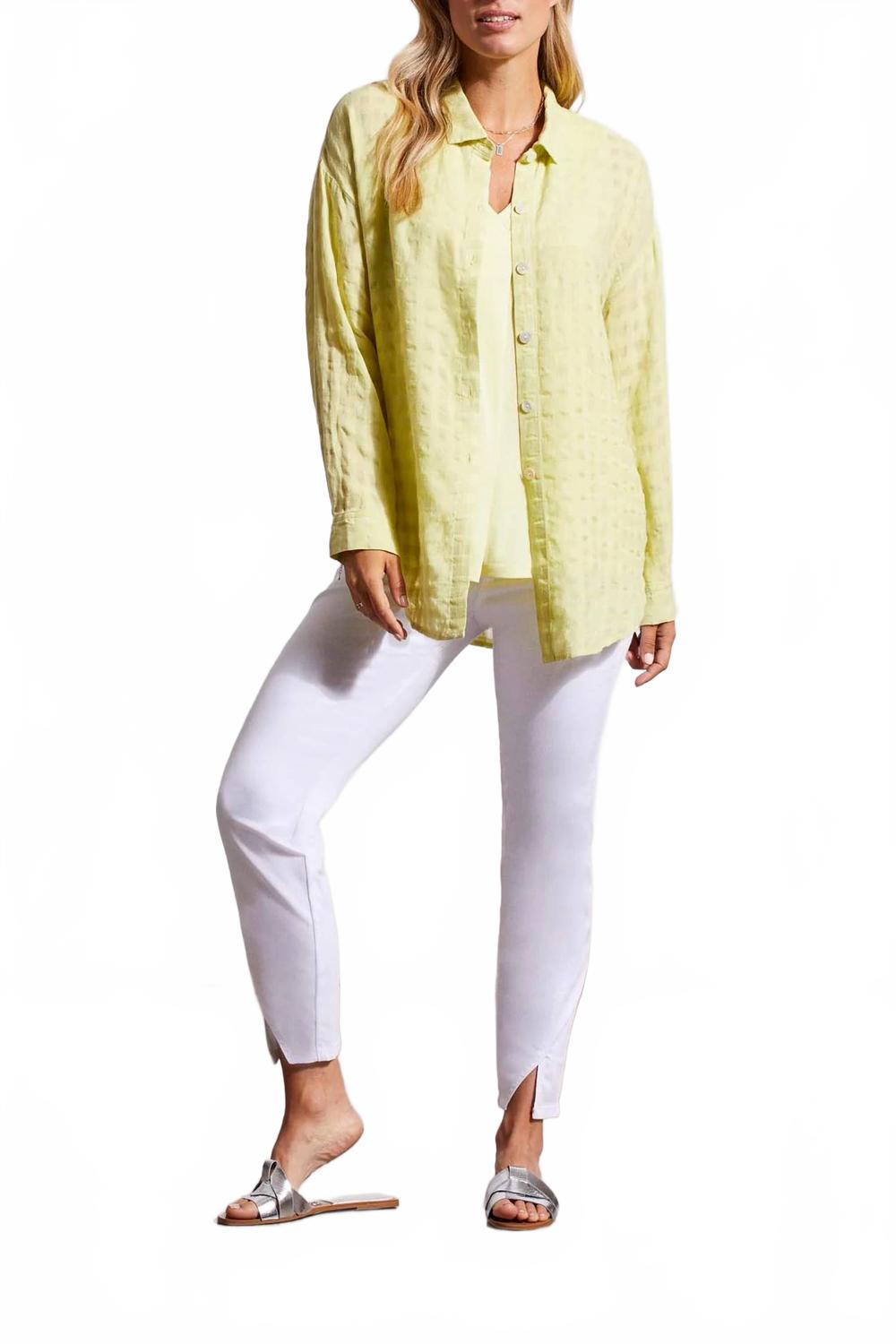 Jacquard Blouse In Wild Lime