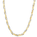 Men's Long Round 14k Gold (100gram) or Platinum (188gram) 6.5mm Link Chain Necklace 22"