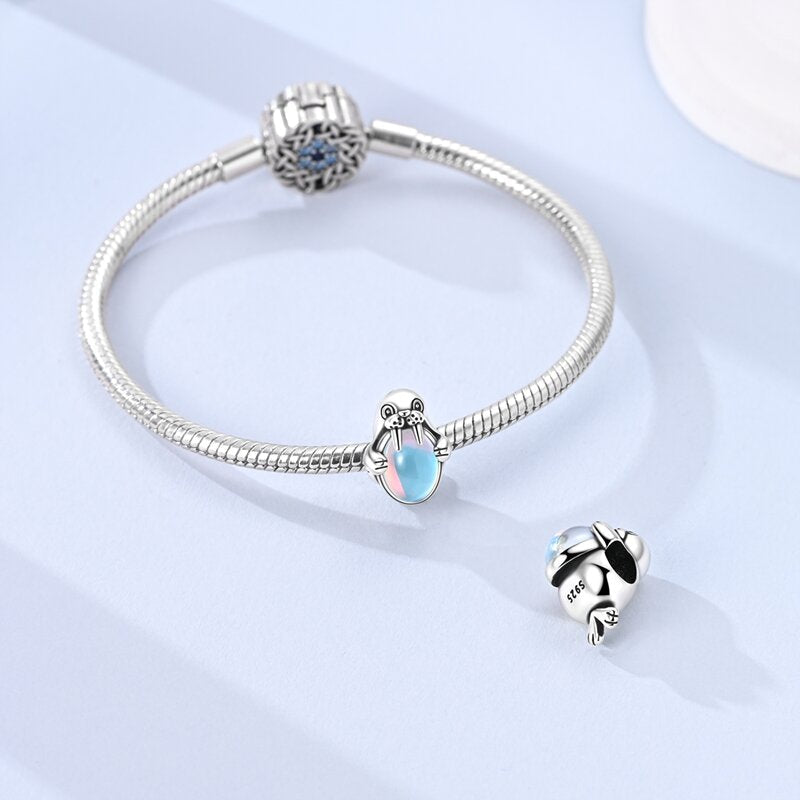 Arctic Walrus Opal Glow Charm