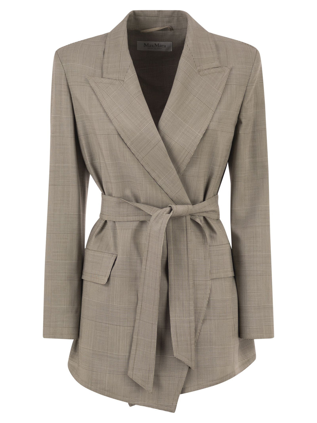 Max Mara Women Mxmnasello - Prince Of Wales Tailored Blazer With Belt