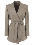 Max Mara Women Mxmnasello - Prince Of Wales Tailored Blazer With Belt