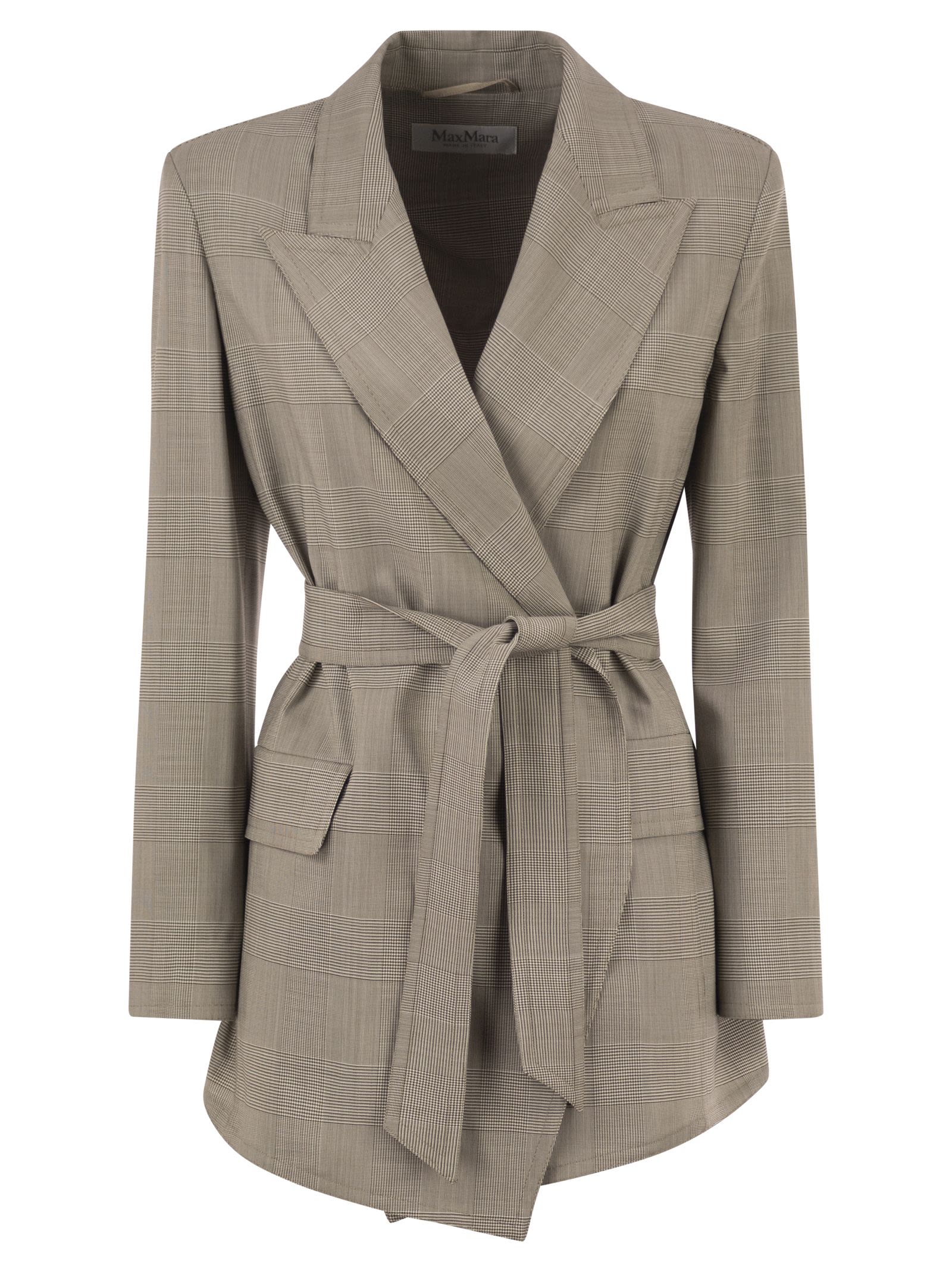Max Mara Women Mxmnasello - Prince Of Wales Tailored Blazer With Belt