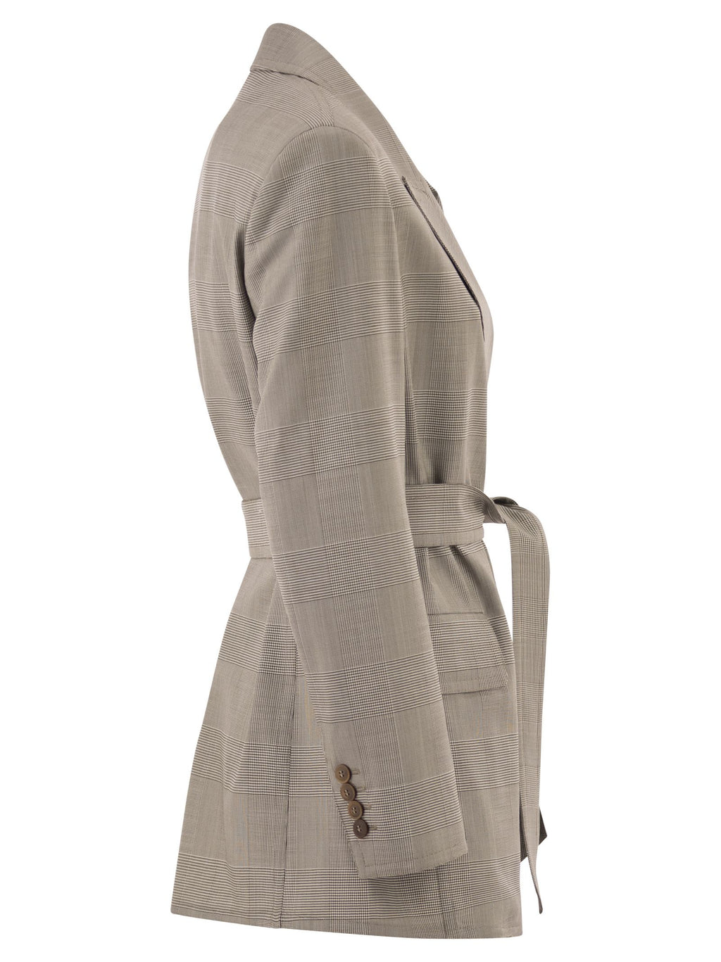 Max Mara Women Mxmnasello - Prince Of Wales Tailored Blazer With Belt