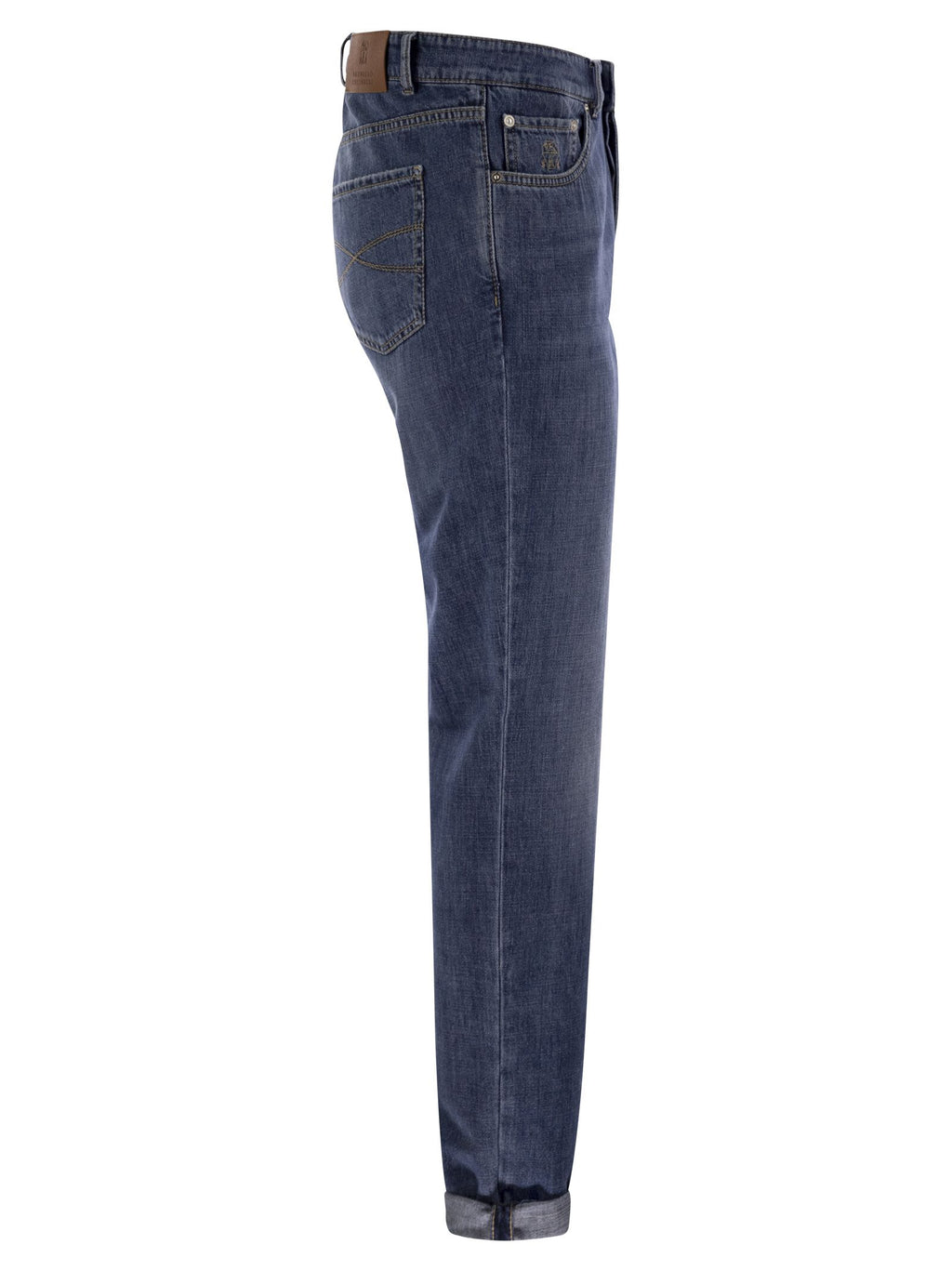Brunello Cucinelli Men Five-Pocket Traditional Fit Trousers In Lightweight Denim