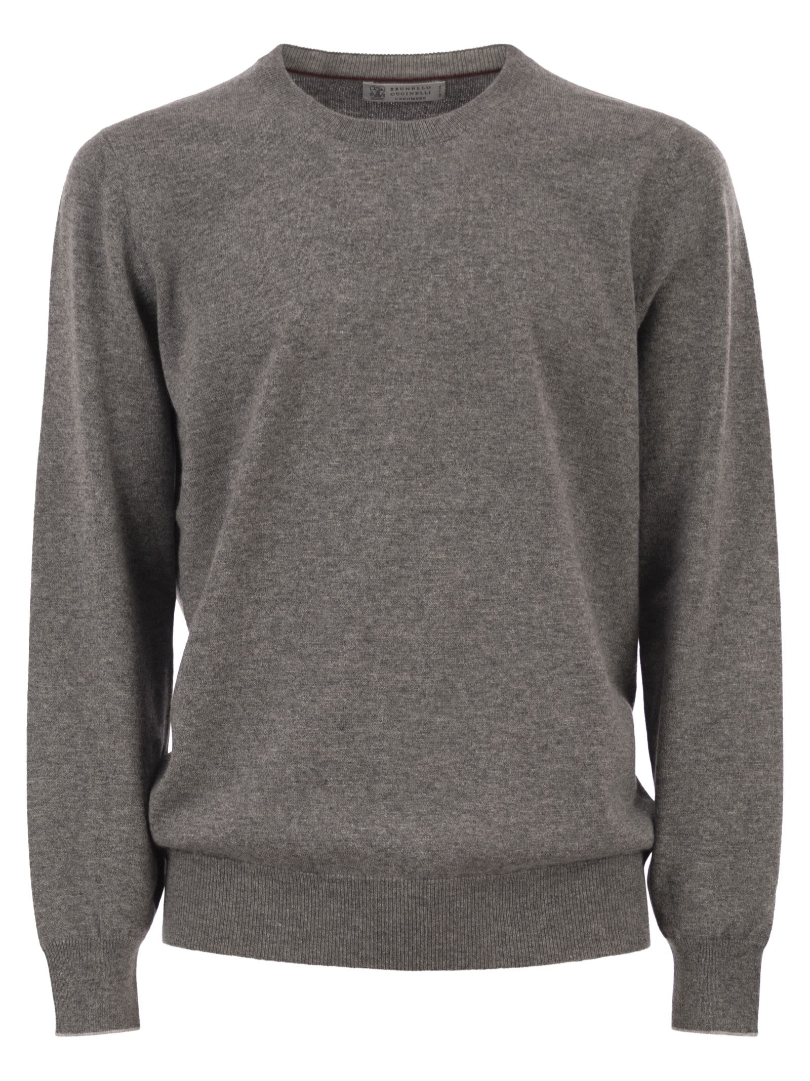 Brunello Cucinelli Men Pure Cashmere Crew-Neck Sweater