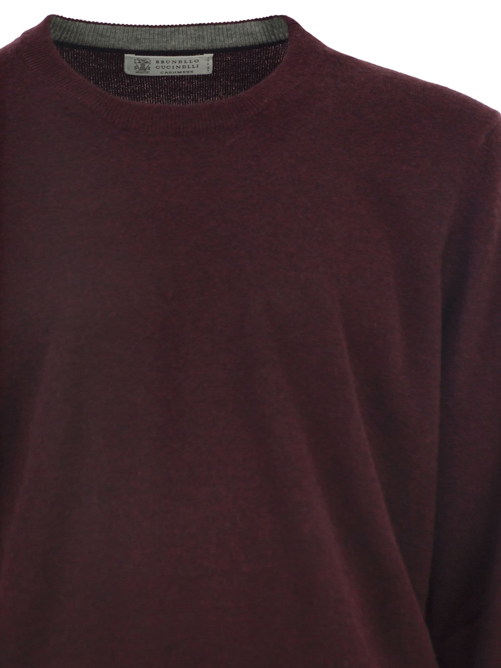 Brunello Cucinelli Men Pure Cashmere Crew-Neck Sweater
