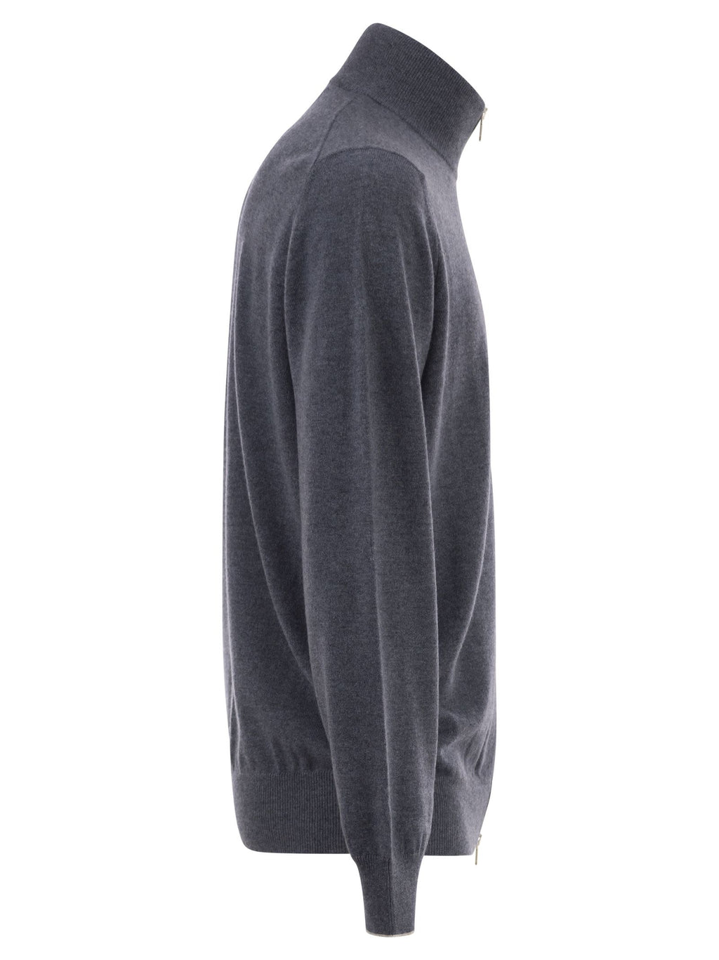 Brunello Cucinelli Men High-Necked Cashmere Cardigan With Zip
