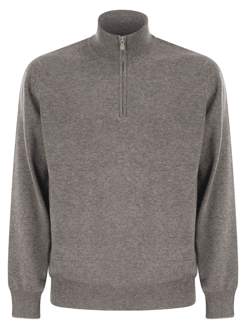 Brunello Cucinelli Men Cashmere Turtleneck Sweater With Zipper