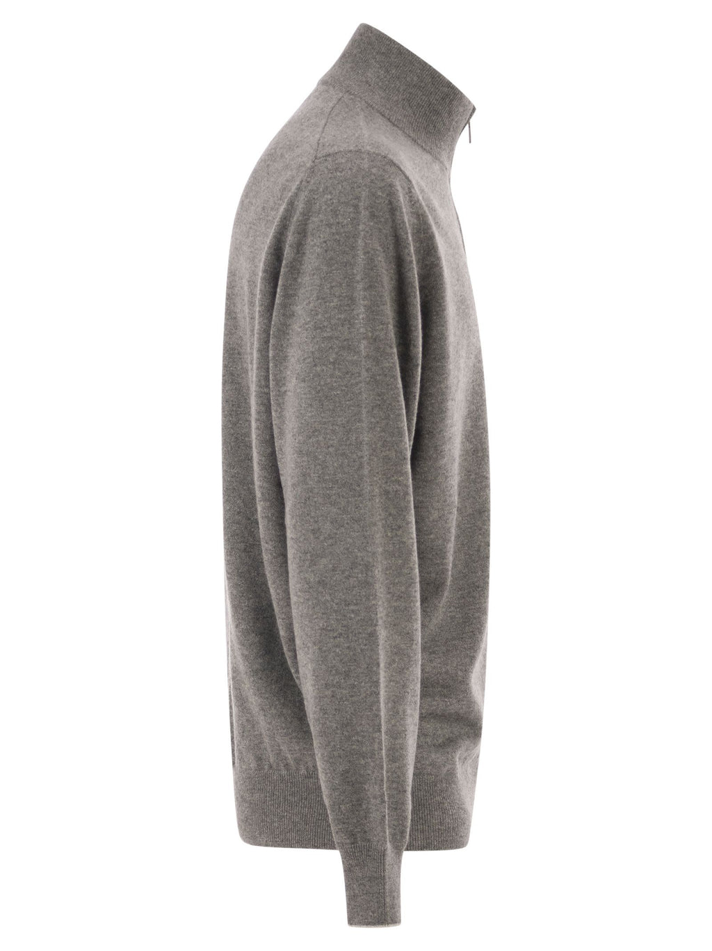 Brunello Cucinelli Men Cashmere Turtleneck Sweater With Zipper