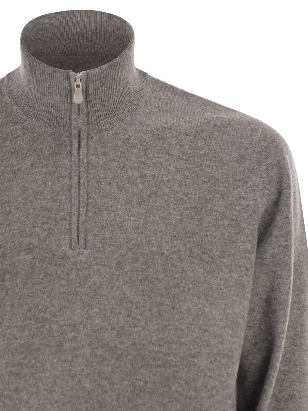 Brunello Cucinelli Men Cashmere Turtleneck Sweater With Zipper