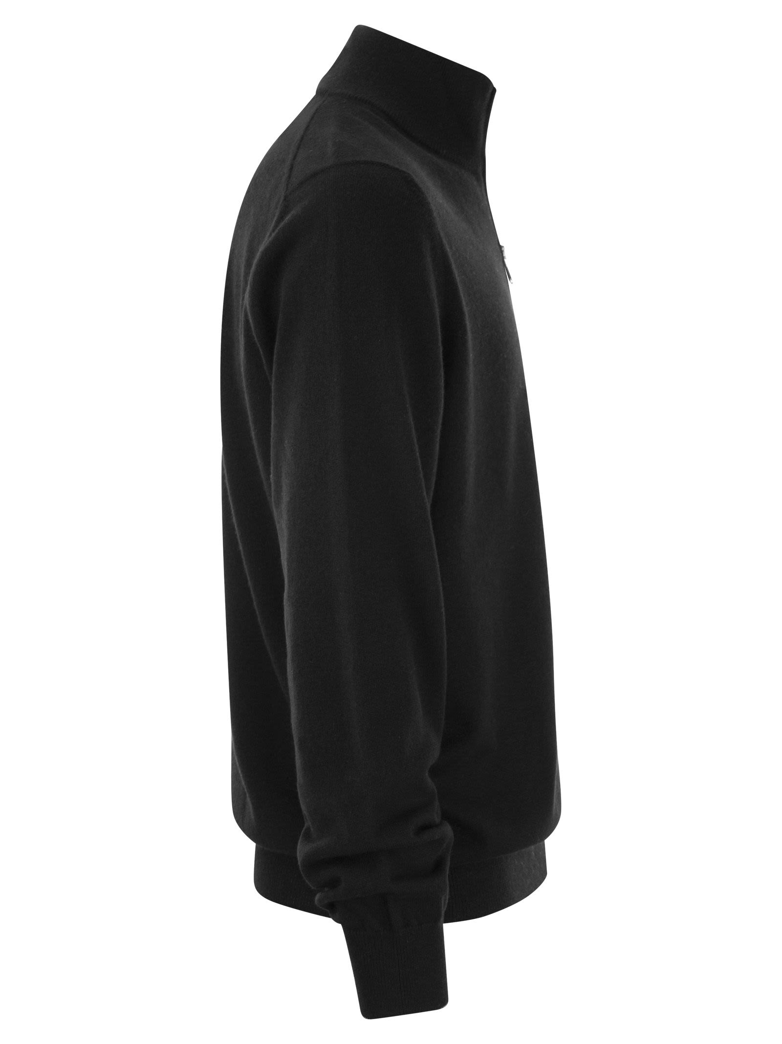 Brunello Cucinelli Men Cashmere Turtleneck Sweater With Zip