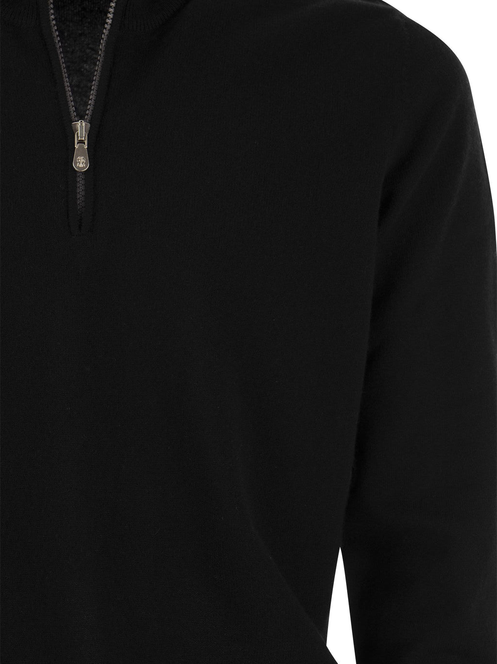 Brunello Cucinelli Men Cashmere Turtleneck Sweater With Zip