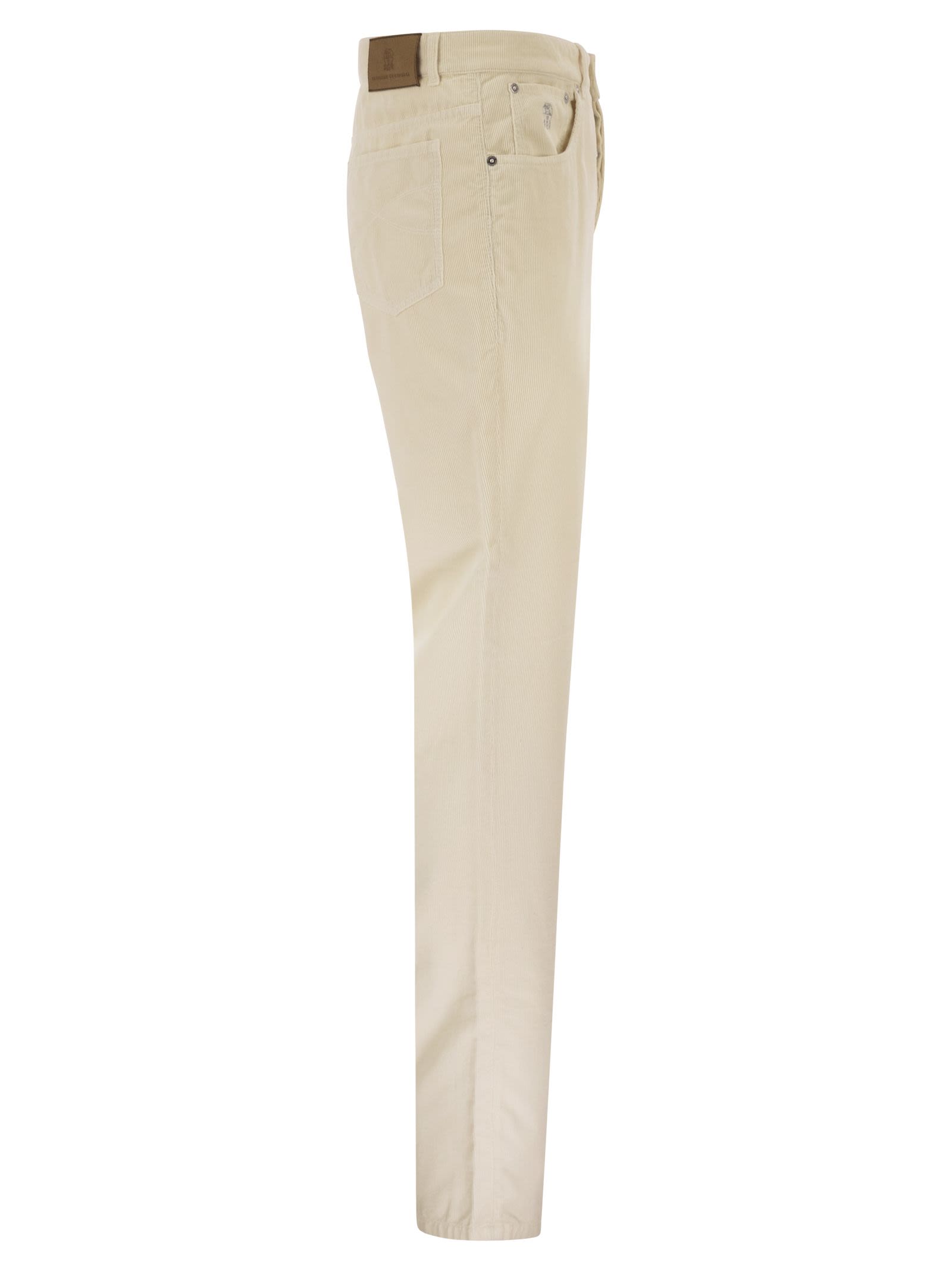 Brunello Cucinelli Men Five-Pocket Cotton Corduroy Trousers