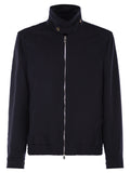 Brunello Cucinelli Men Virgin Wool Bomber Jacket With Stand Collar