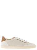 Brunello Cucinelli Men Low-Top Leather And Suede Sneakers With Contrasting Details