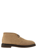 Brunello Cucinelli Men Suede Desert Boots With Rubber Sole