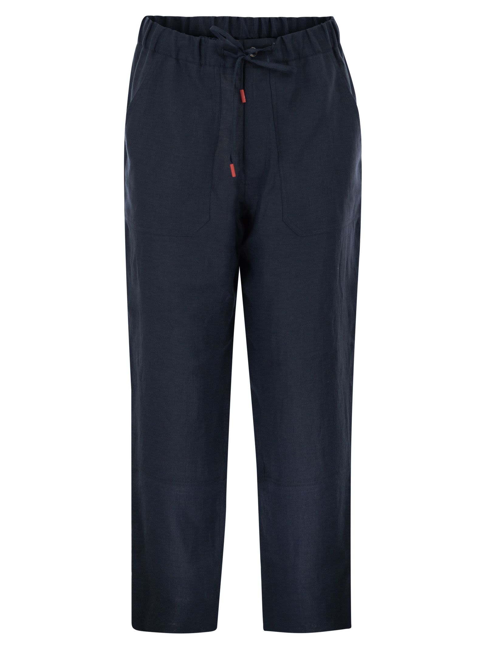 Kiton Men Tailored Linen Drawstring Trousers