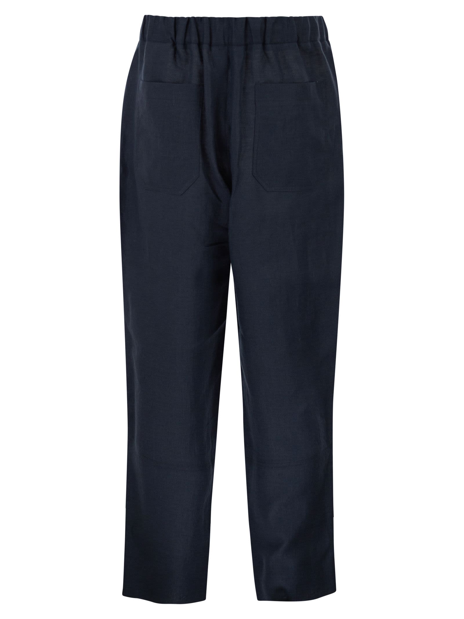 Kiton Men Tailored Linen Drawstring Trousers