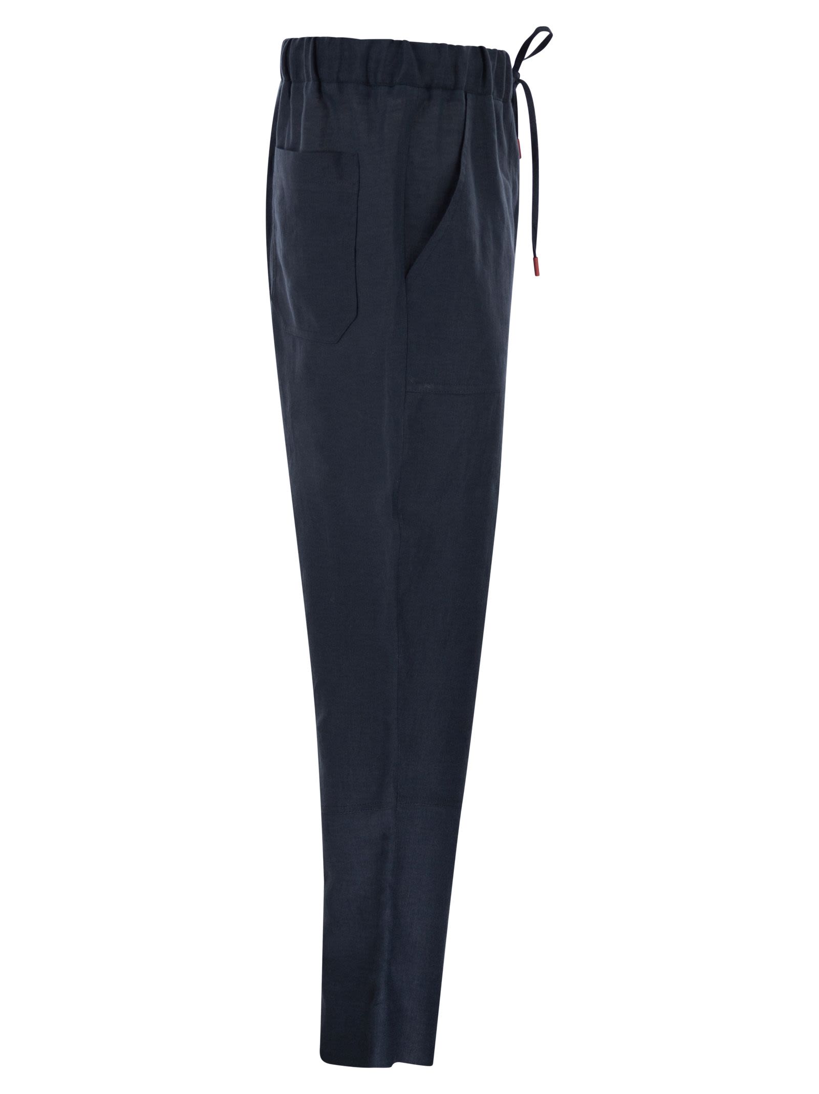 Kiton Men Tailored Linen Drawstring Trousers