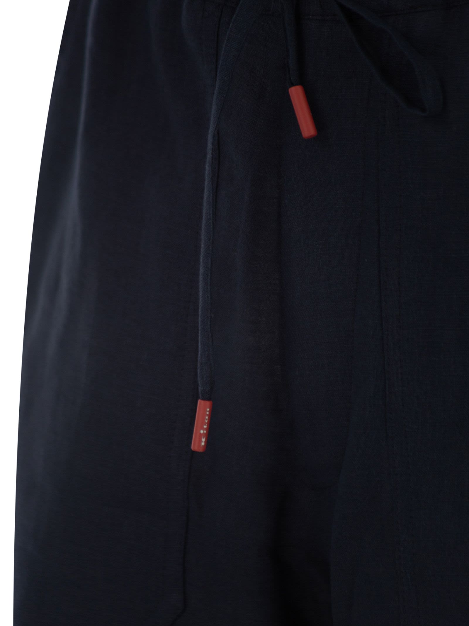 Kiton Men Tailored Linen Drawstring Trousers