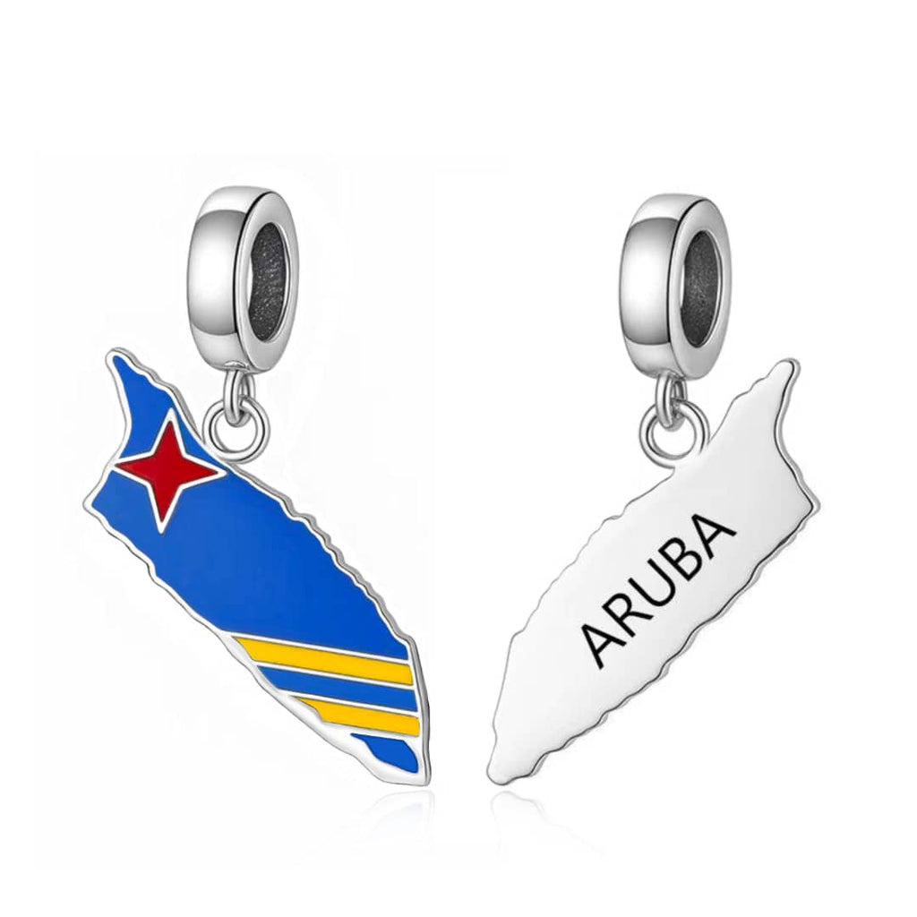 Aruba Island Flag Dangle Charm