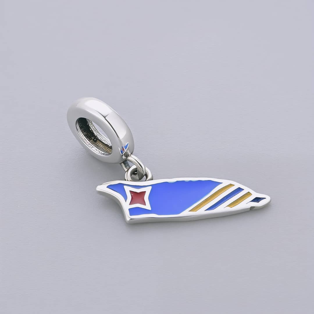 Aruba Island Flag Dangle Charm