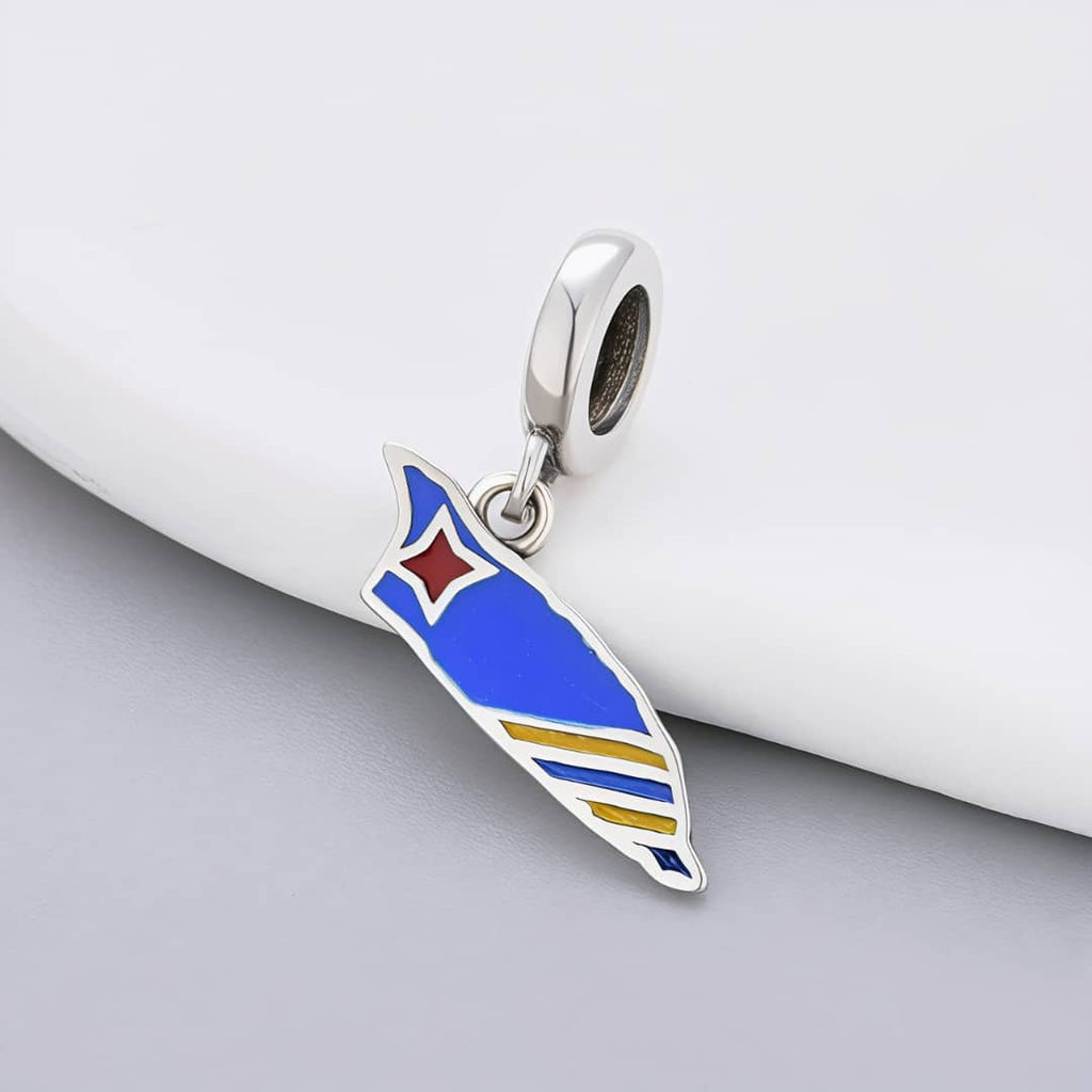 Aruba Island Flag Dangle Charm