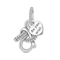 As You Wish Heart Knot Dangle Charm