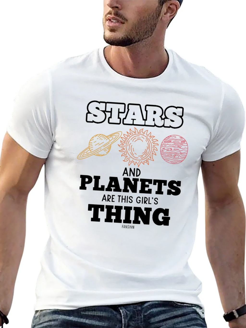 Stars & Planets T-Shirt - Space Lover Tee