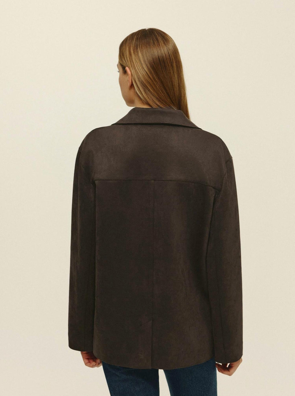 Hayes Suede Jacket In Mahogany