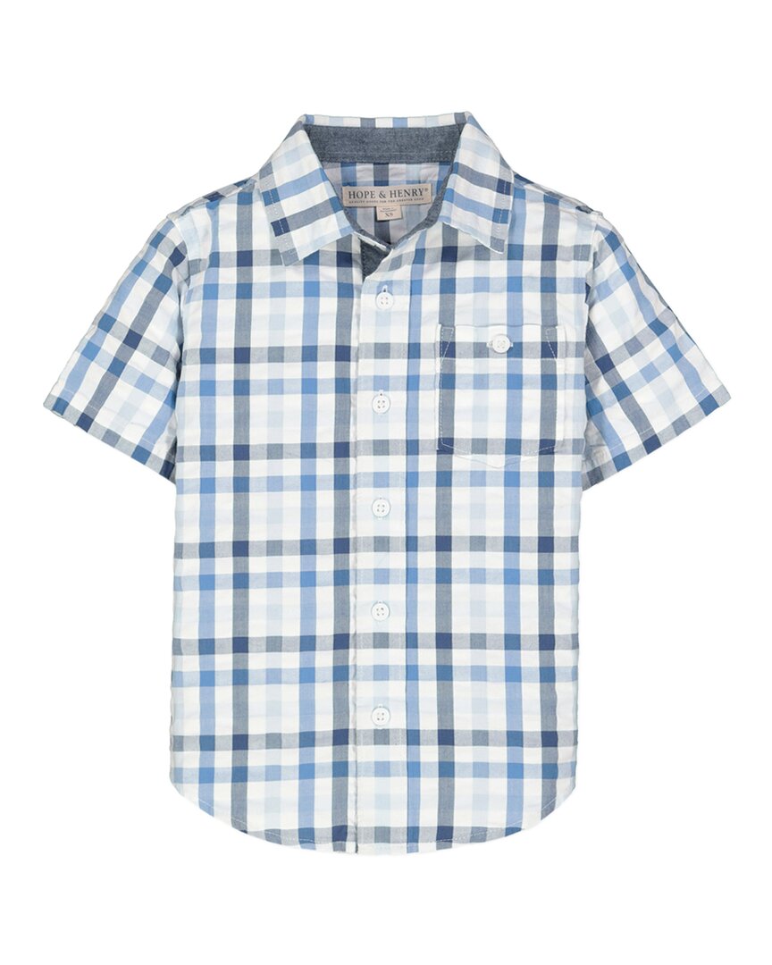 Hope & Henry Seersucker Short Sleeve Shirt