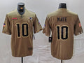 Men's New England Patriots Drake Maye #10 Olive 2022 Salute To Service Limited Jersey1
