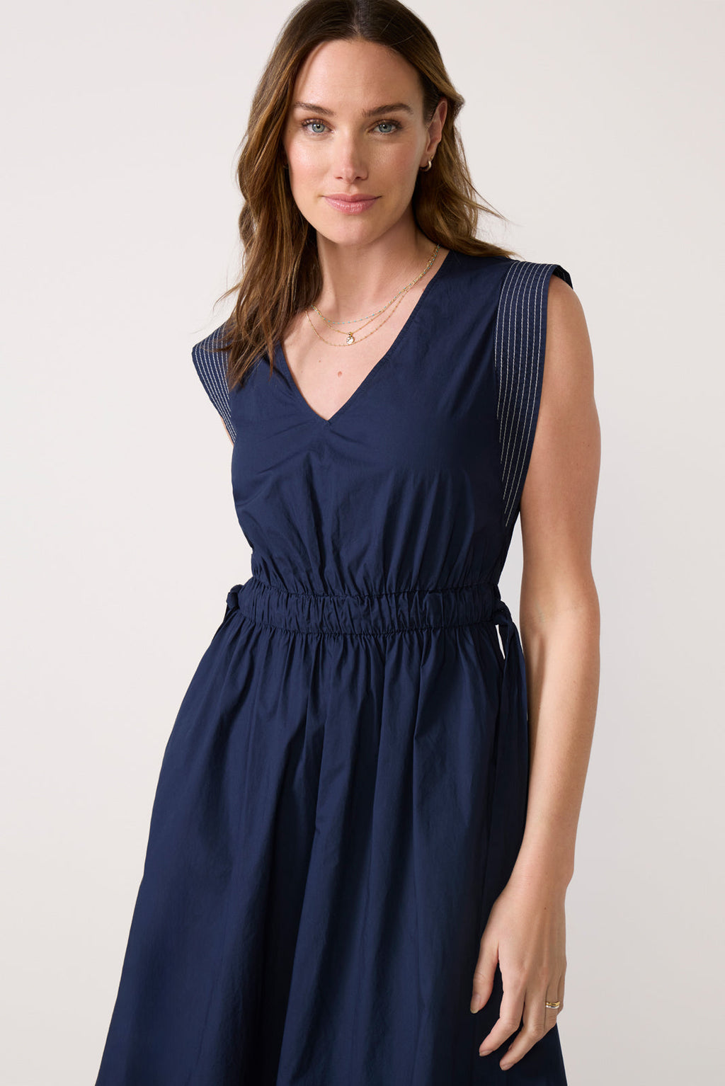 Women's Whitley Contrast Stitch Midi Dress
