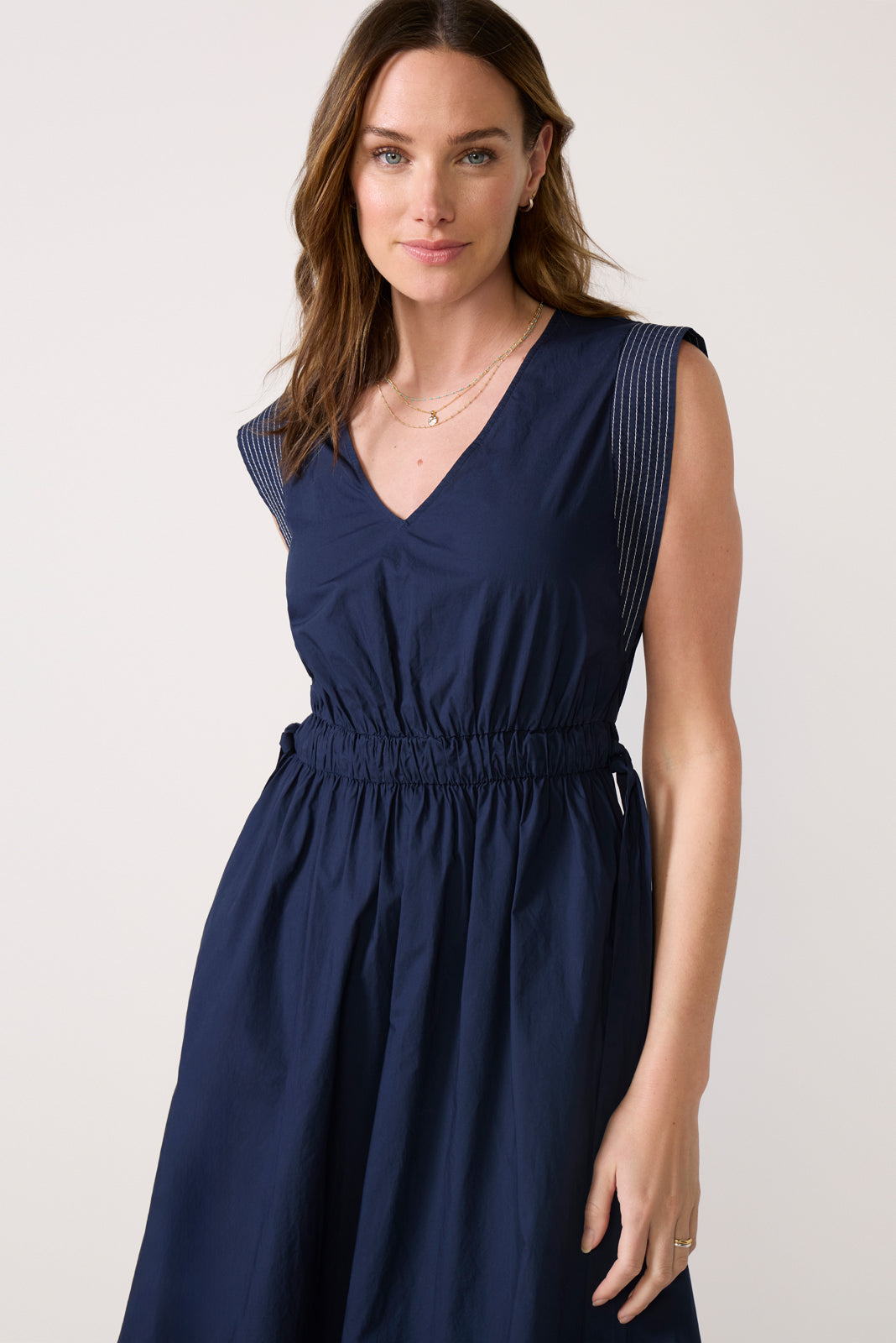 Women's Whitley Contrast Stitch Midi Dress